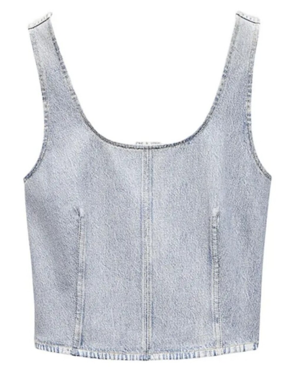 Rag & Bone Top, NEW! Size M, Blue Stretch Denim, Cropped - Picture 4 of 11